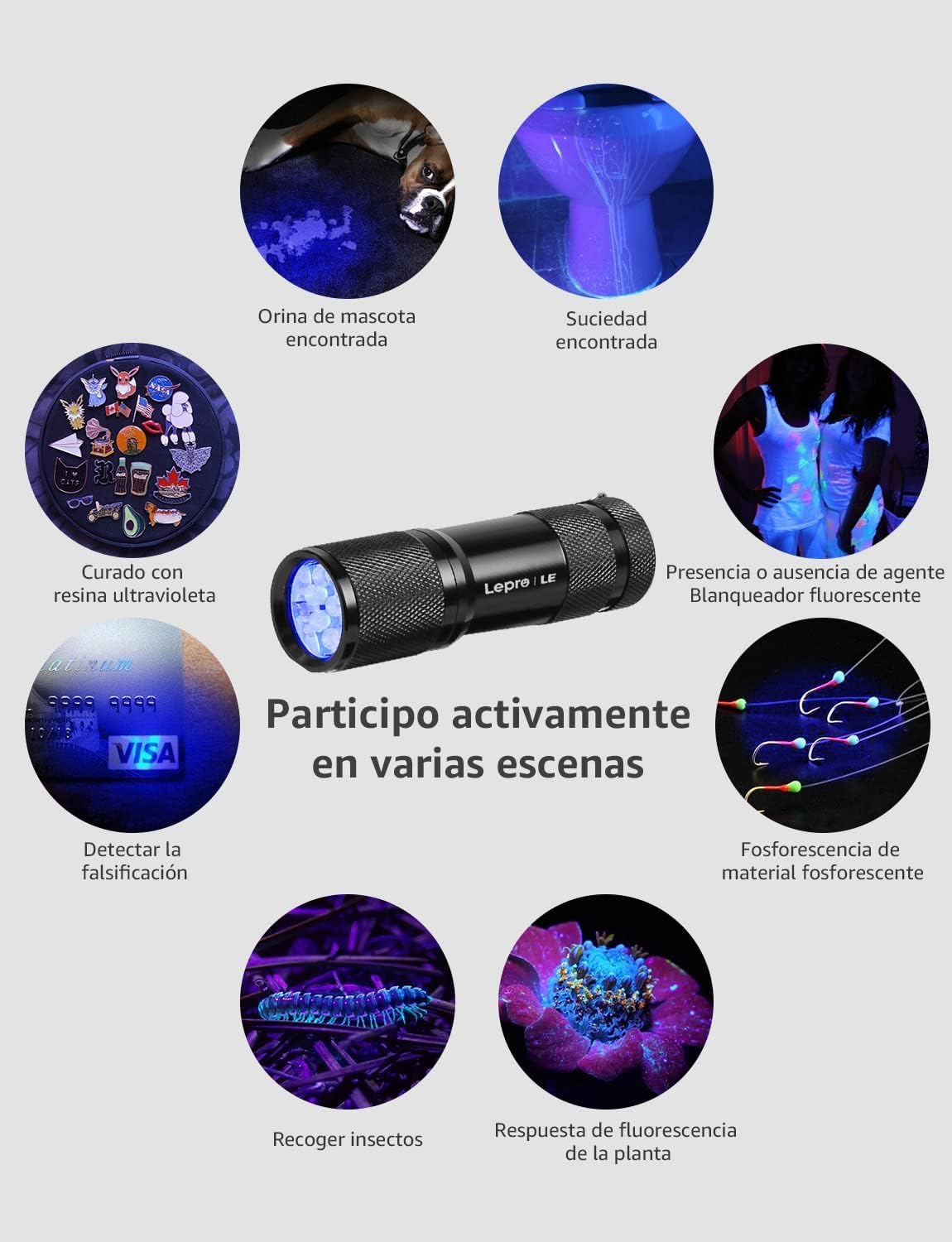 Lighting EVER LE compact UV light detects currency and official documents quickly
