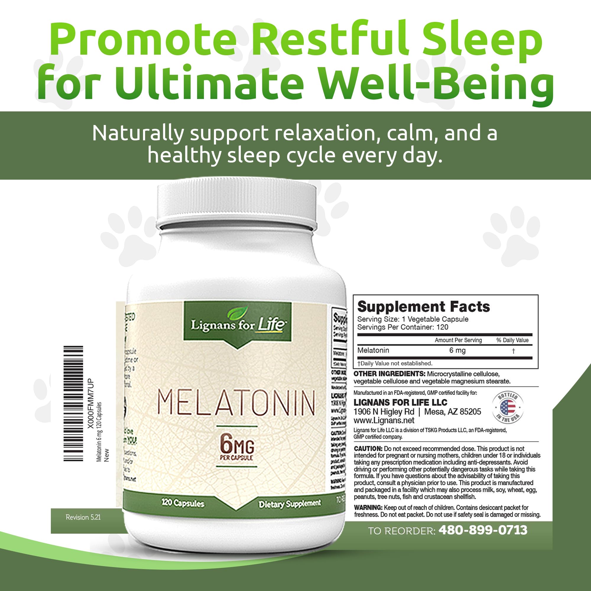 Lignans For Life melatonin dog-use image shows pet-friendly daily routine.