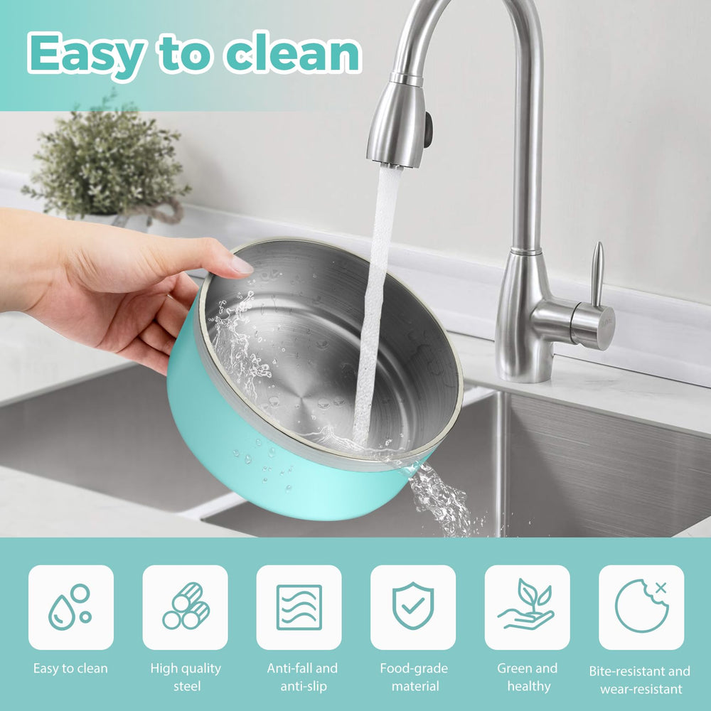 LIHOOOOM large-capacity bowl holds 2200ml water and 980g food for big dogs.