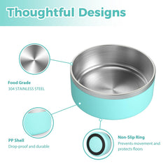 LIHOOOOM dog bowl non-slip bottom keeps meals steady and floors scratch-free.