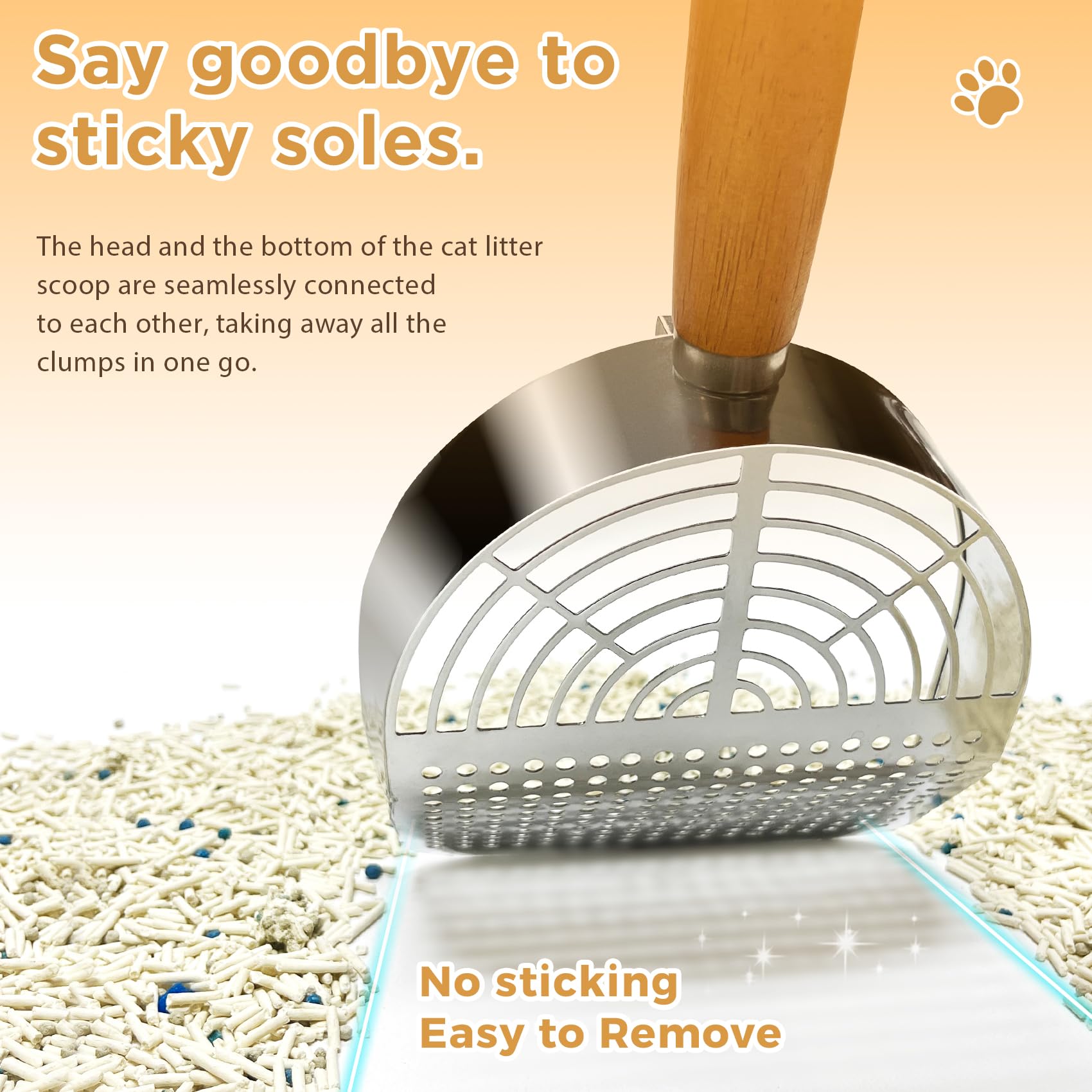 LIHOOOOM non-slip-base-for-scoop prevents tipping during use.