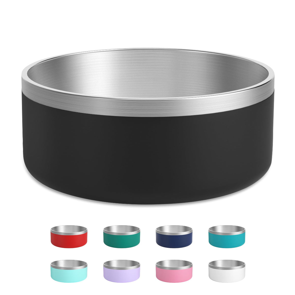 LIHOOOOM stainless steel dog bowl insulated black keeps water cool during meals