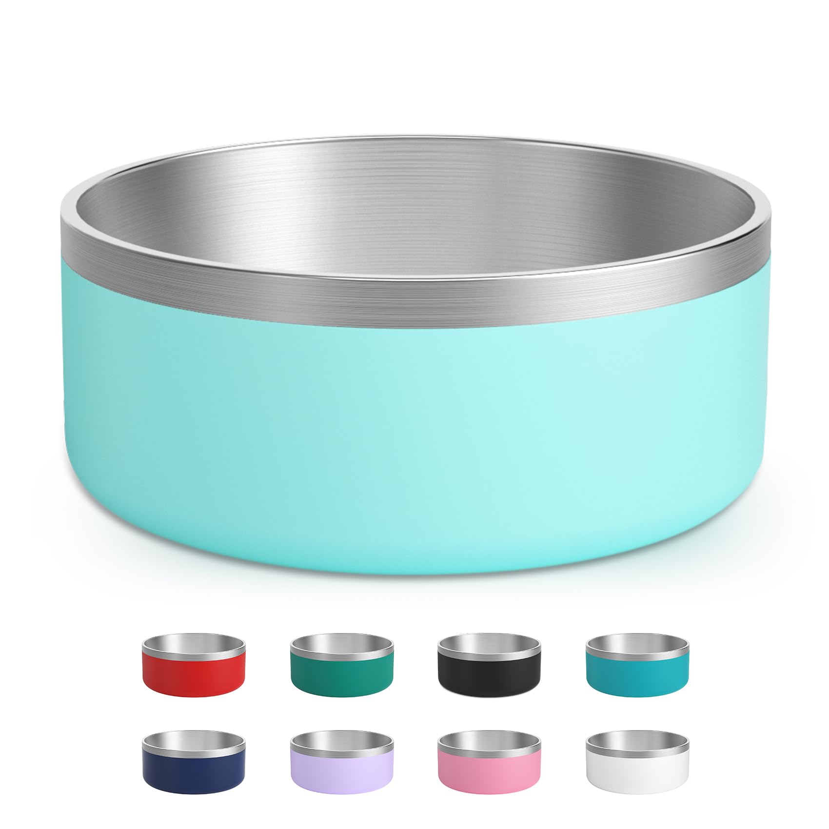 LIHOOOOM stainless-steel dog bowl outer PP shell in mint green shows a stylish, durable finish.