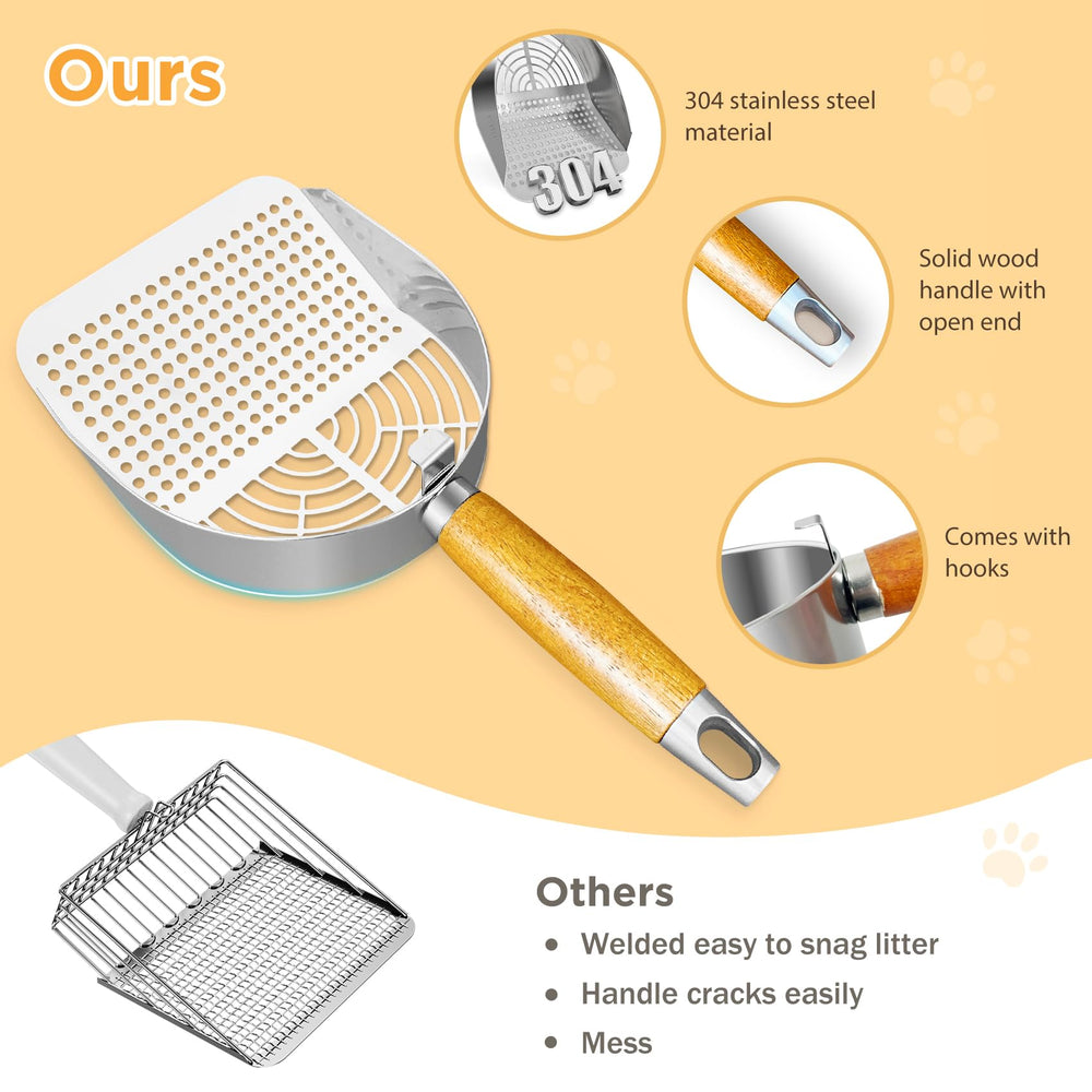 LIHOOOOM stainless-steel-litter-scoop-holder shows organized storage and quick access.