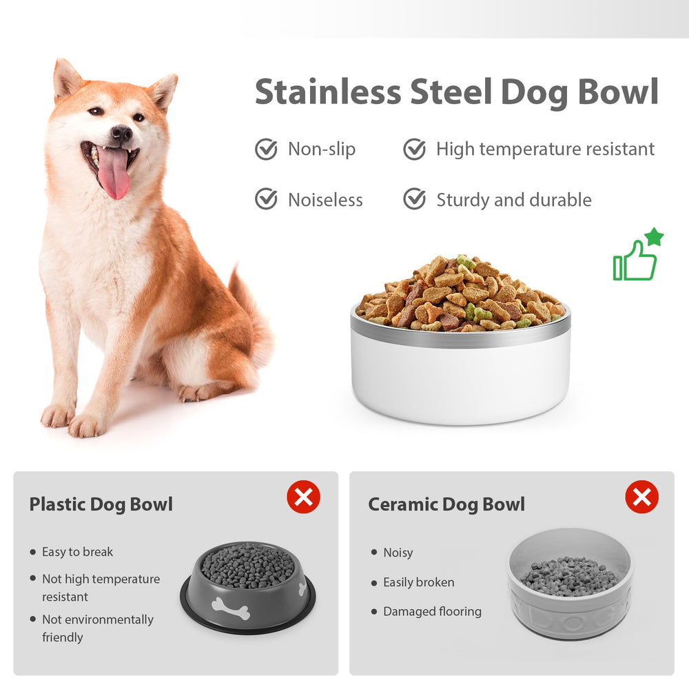 LIHOOOOM dog bowl non-slip bottom prevents spills during meals