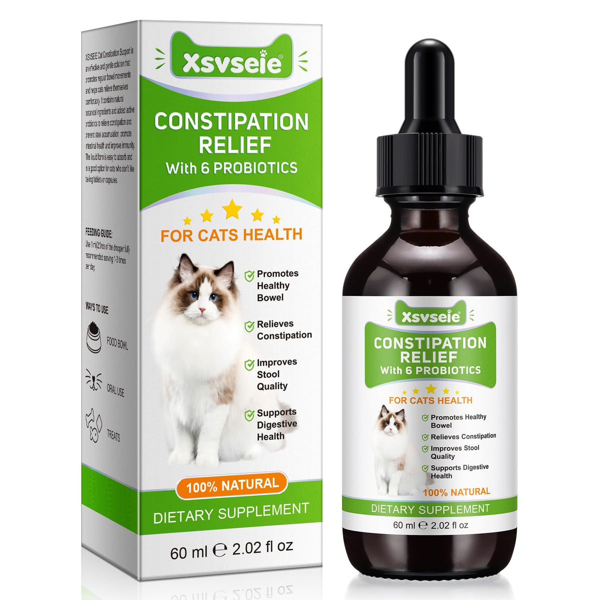 liiutry cat-laxative bottle: easy-to-use solution for gentle relief from constipation.