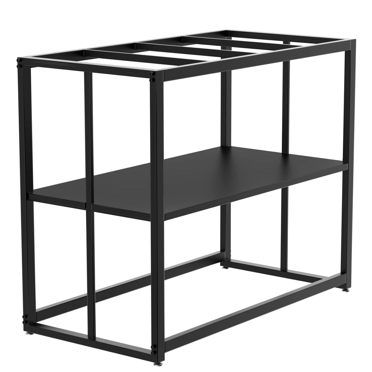 Likeem fish tank stand side view shows sturdy steel frame for stable 40-gallon setup