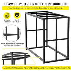 Likeem fish tank stand top-down image emphasizes clean lines and compact footprint for space-saving setups