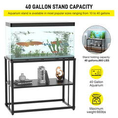 Likeem metal aquarium stand desk-ready shows modern design for home or office decor