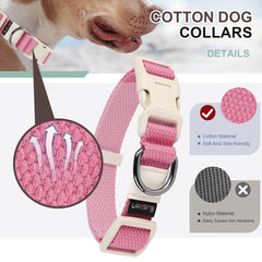 Likesing breathable pink Large collar accommodates larger dogs with room to move