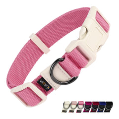 Likesing breathable pink XS dog collar shows lightweight daily wear for tiny dogs