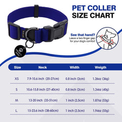 Likesing cotton soft dog collar adjustment range close up demonstrates easy fit