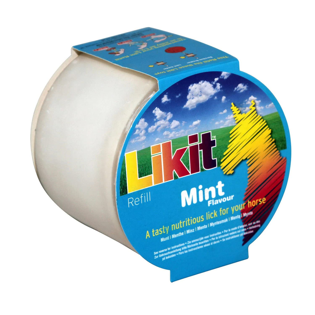 Likit Large Mint licks product shot highlighting colorful flavours for enrichment.