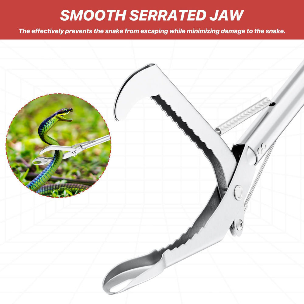 Likorlove snake grabber tongs with wide jaws for humane grip