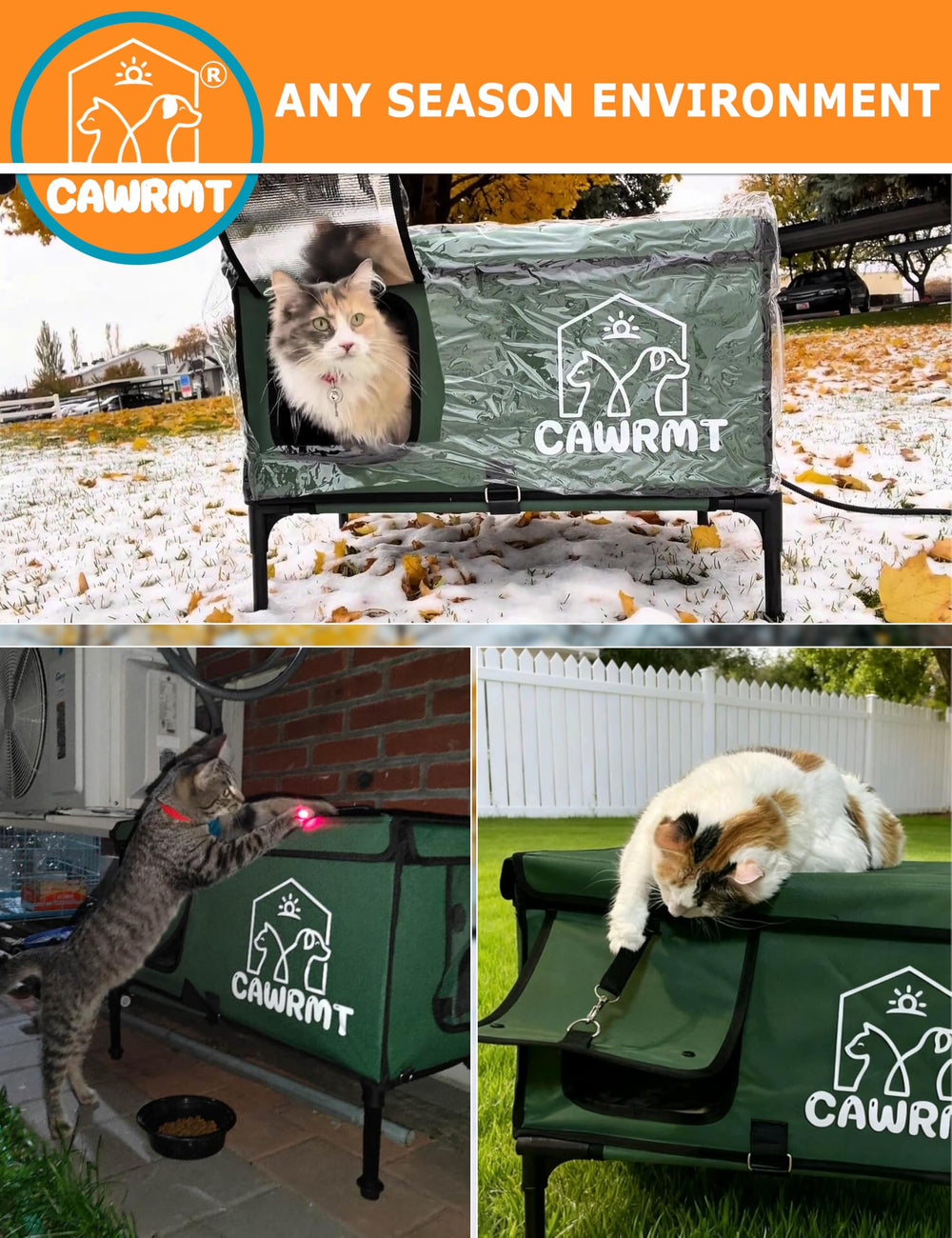 LiLadayd elevated design helps keep the shelter dry and warm off the ground.
