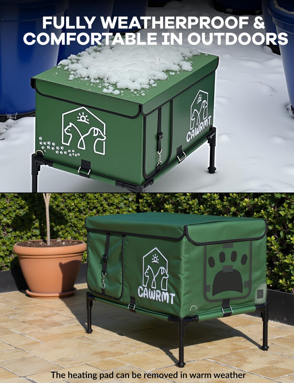 LiLadayd outdoor cat house offers versatile indoor/outdoor use for feral cats.