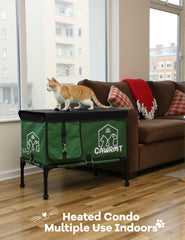 LiLadayd cat house windows provide ventilation while blocking rain for fresh air.