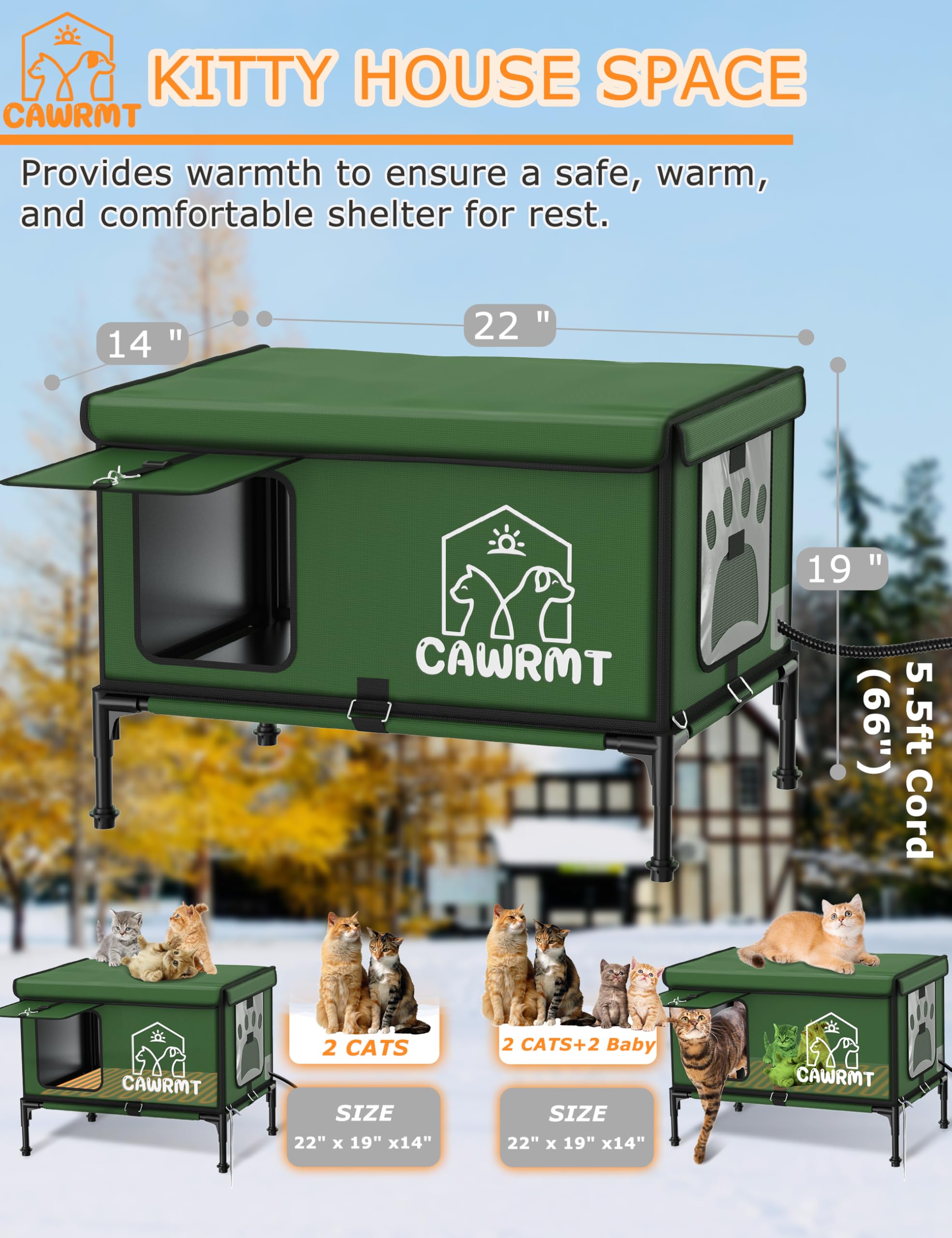 LiLadayd waterproof shell design blocks rain while keeping cats dry.