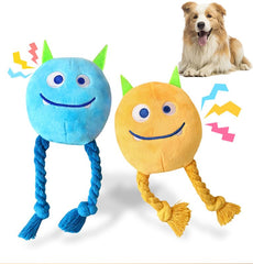 lilfrd dog toy colorful blue orange monster face for engaging play sessions