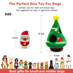 lilfrd dog toy squeaky Santa play demonstrates active engagement during games.