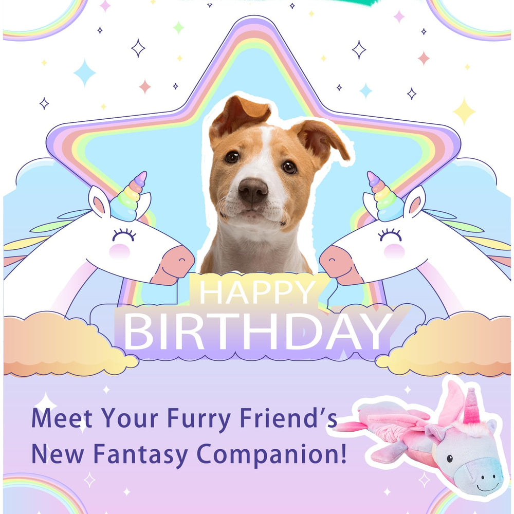 Lilfrd Squeaky Crinkle Unicorn Dog Toy washable-care ensures easy cleaning after play.