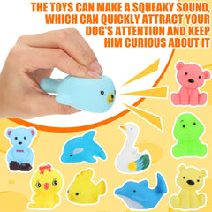 Liliful durable vinyl dog toys closeup showing soft chew surfaces for safe play.