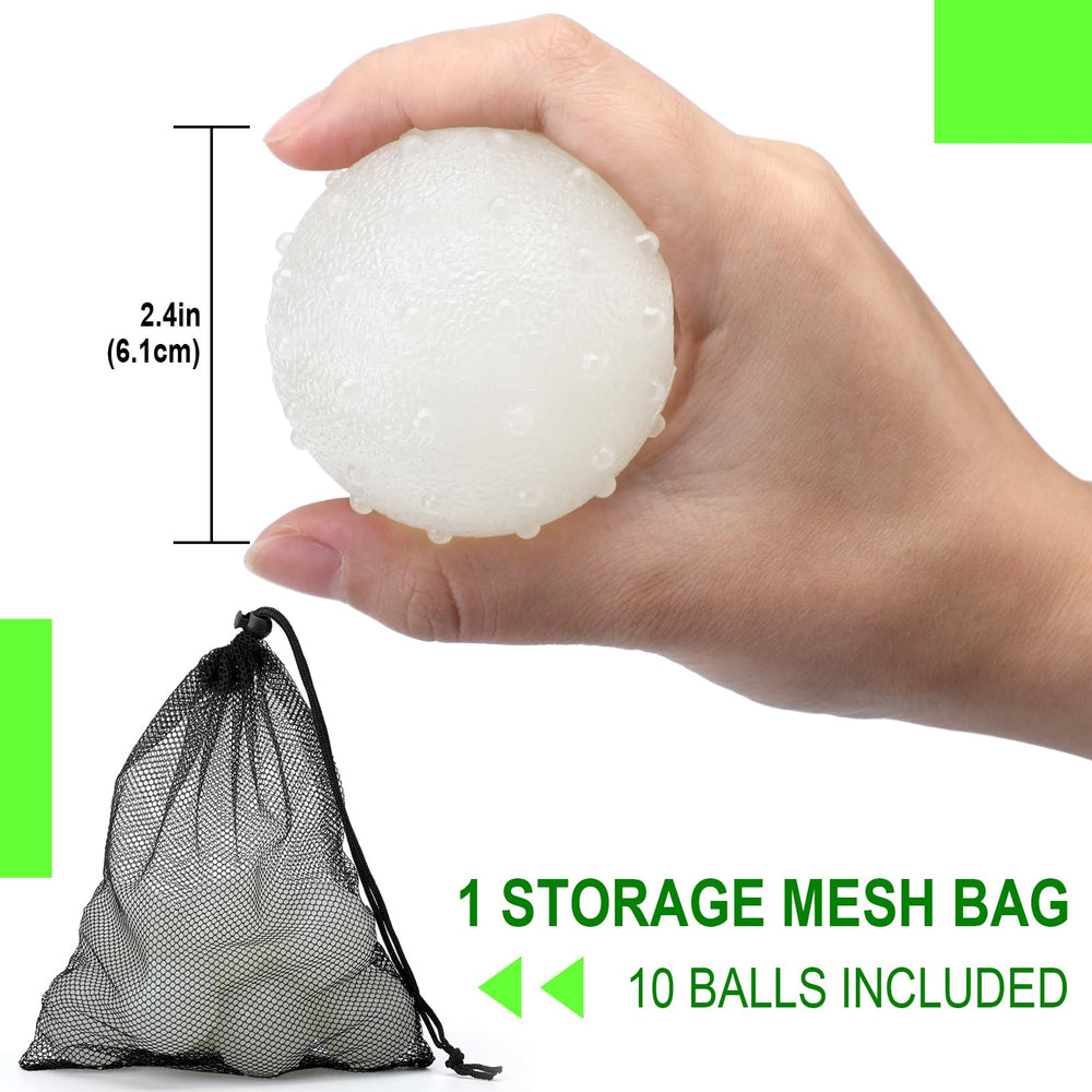 Liliful glow dog ball with mesh bag for portable storage.