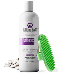 Lillian Ruff PRO Brightening Shampoo bottle with rich lather brightening all coat colors