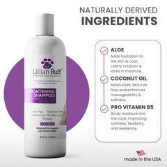 Lillian Ruff PRO formula shampoo helps remove stains and discoloration
