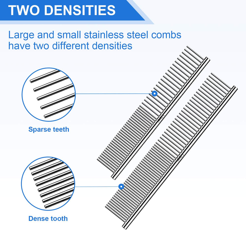 Lilpep comfort-grip metal dog comb with ergonomic handling.