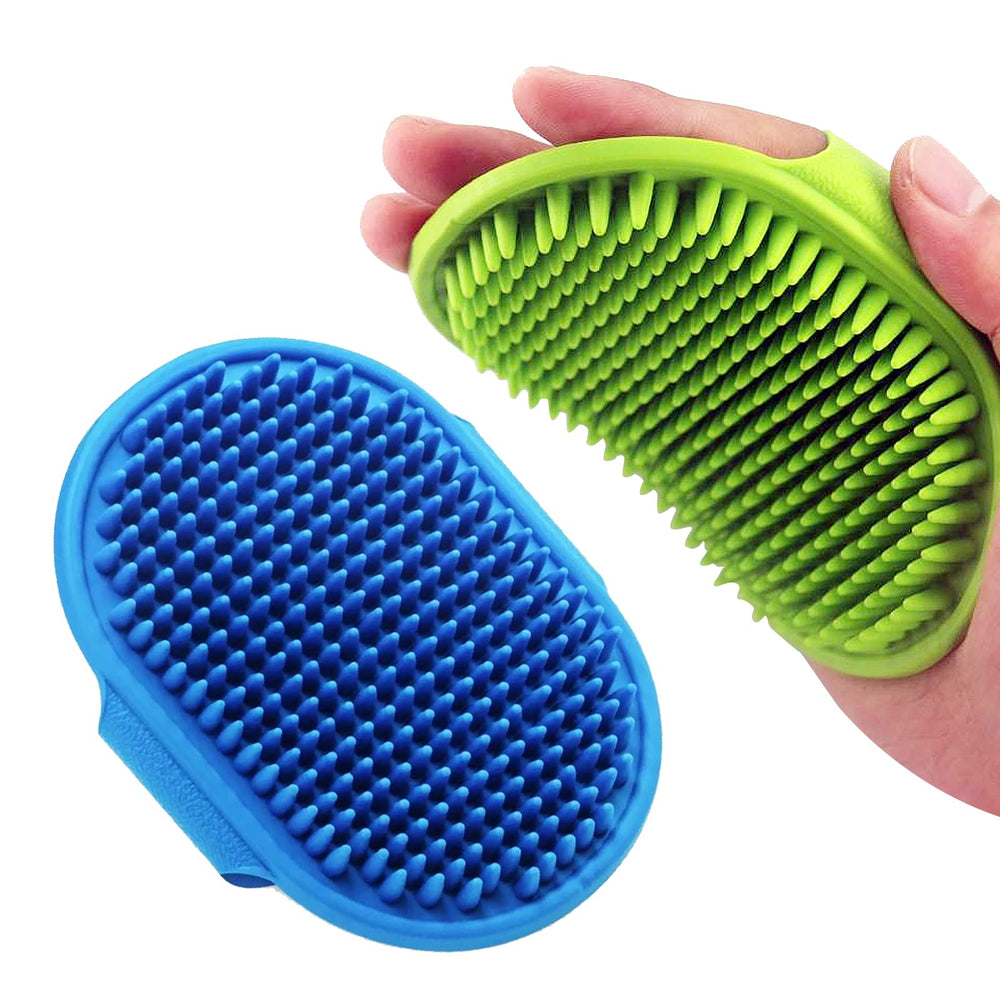 Lilpep dog grooming brush with rubber comb for gentle fur lifting and foaming dispersion.