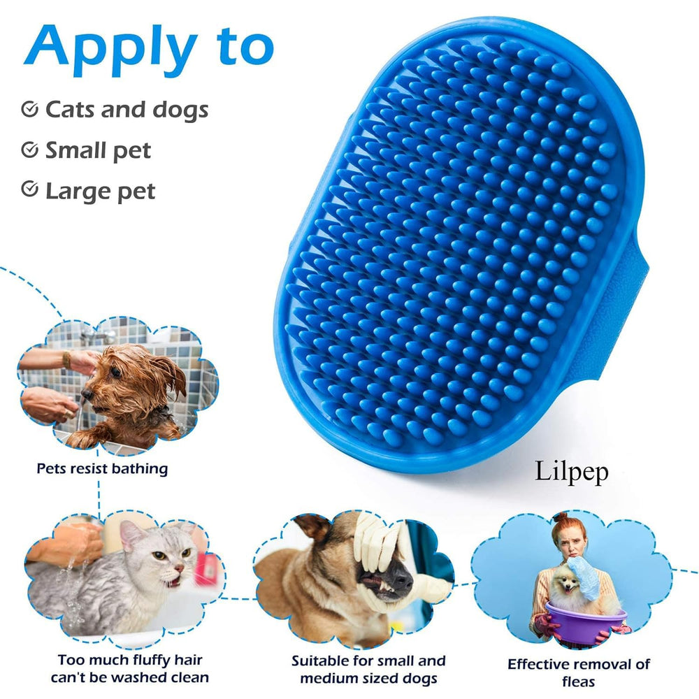 Lilpep pack of two blue green brushes for multi-pet households and color-coded routines.