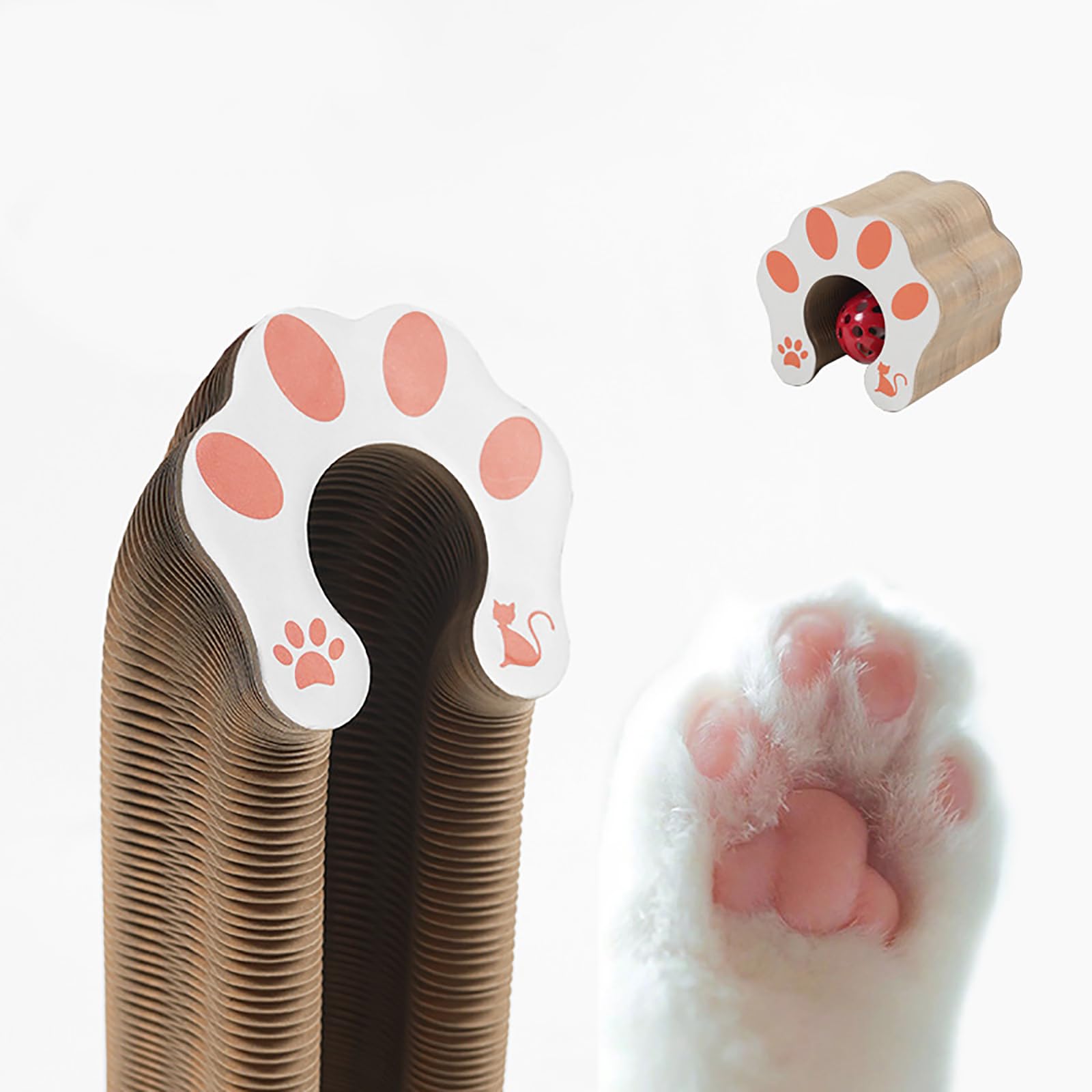 liluwushe Kitty Kurlz foldable accordion design reshapes for varied play