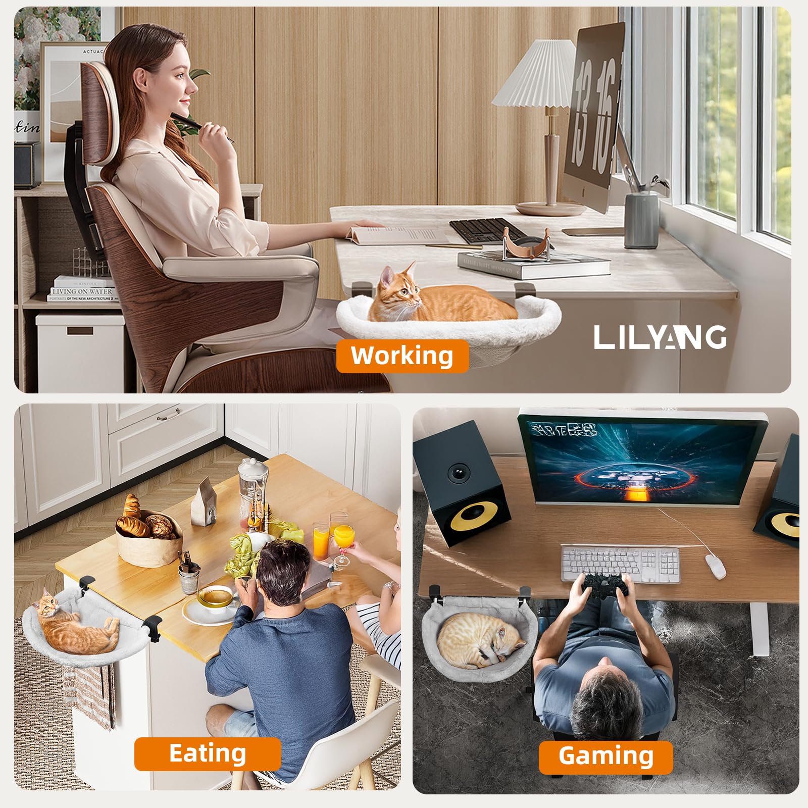 Lilyang cat bed foldable design saves space when not in use
