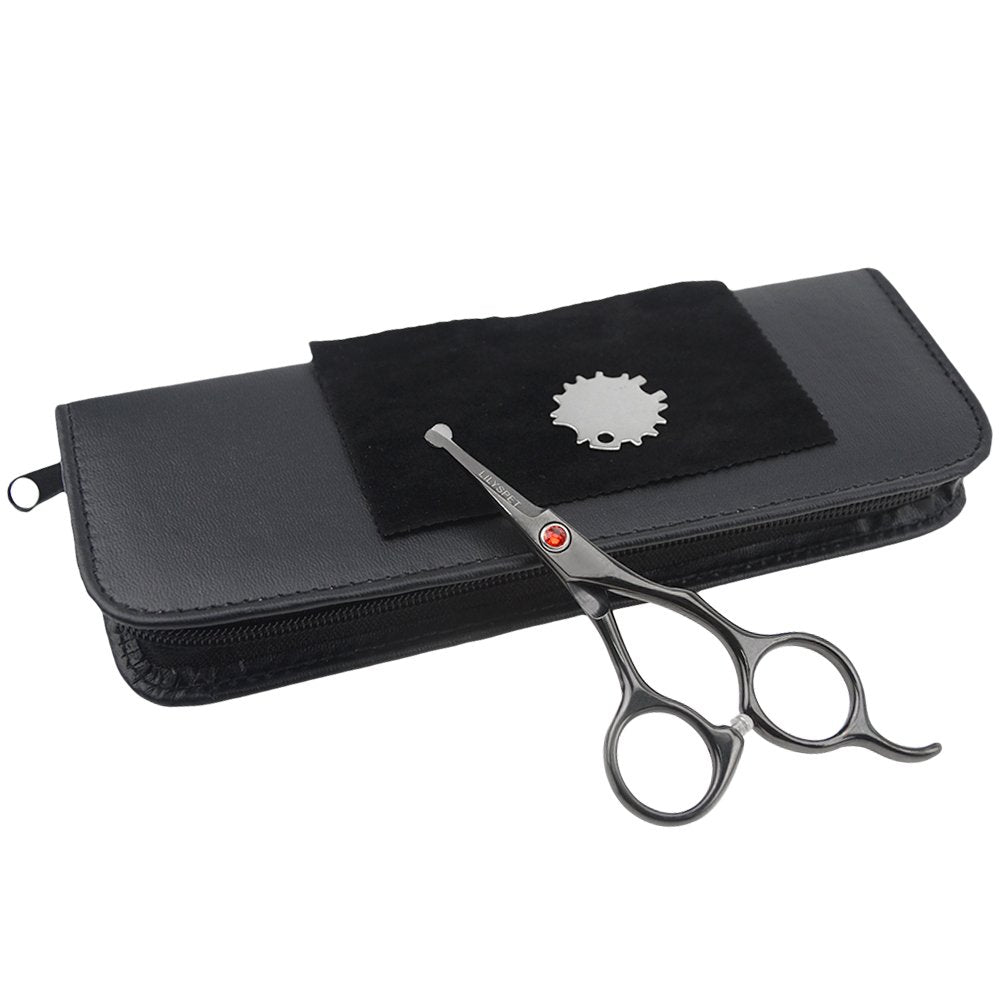 LILYS PET round-tip safety scissors emphasizing delicate-area protection during grooming.