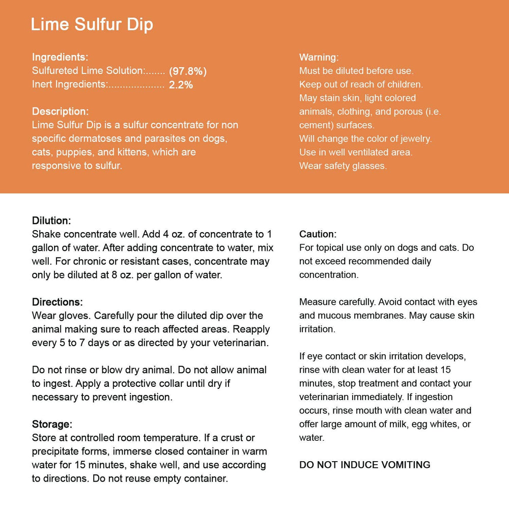 Classic's Lime Sulfur Dip highlights calcium and sulfur earth ingredients.