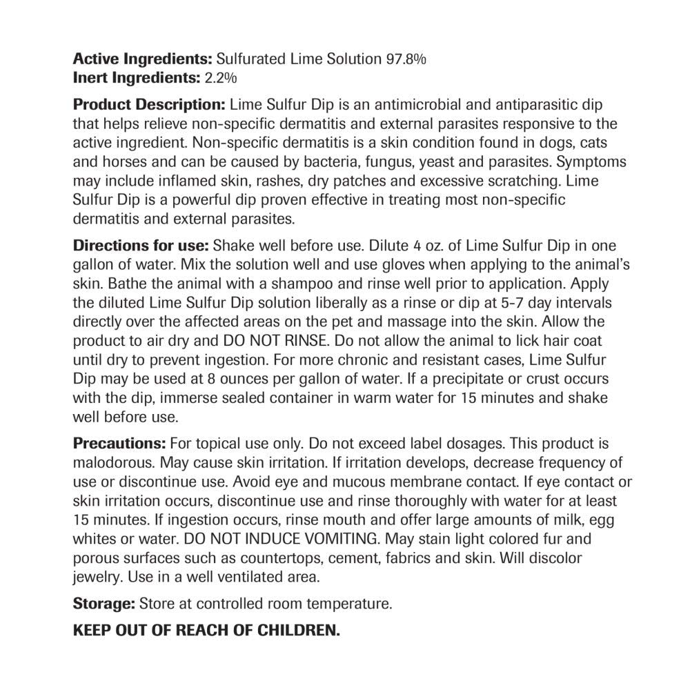 Revival Lime Sulfur Dip ringworm support in multi-pet home context