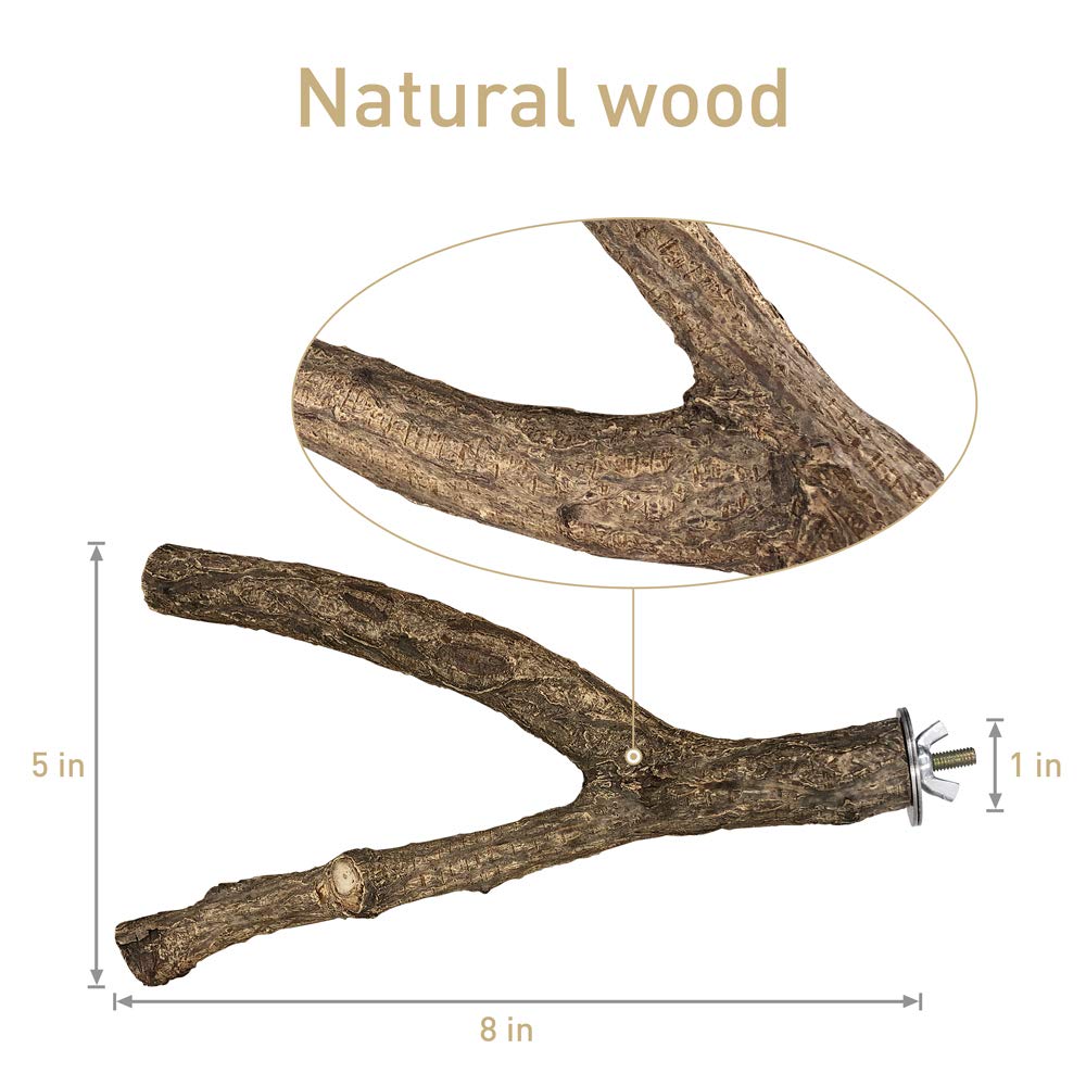 LIMIO Natural wood perch emphasizes toxin-free materials for peaceful play