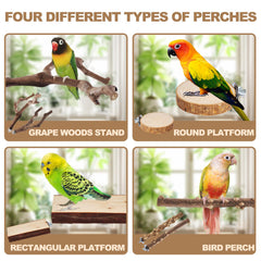 LIMIO square platform perch adds versatile placement inside cages