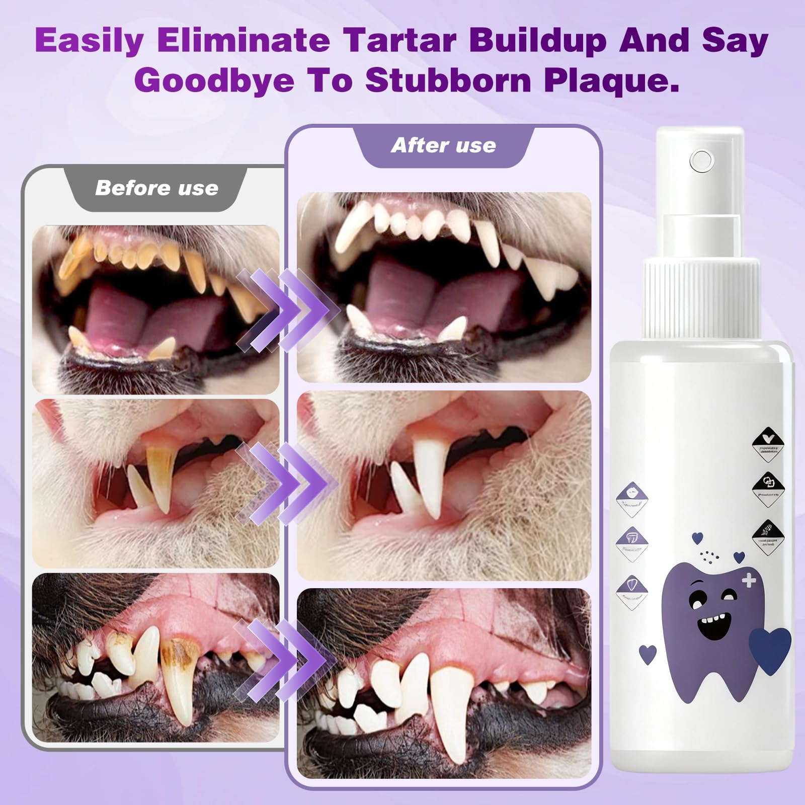 LINARTS Pawbright bottle-label-scene presents natural odorless dental additive
