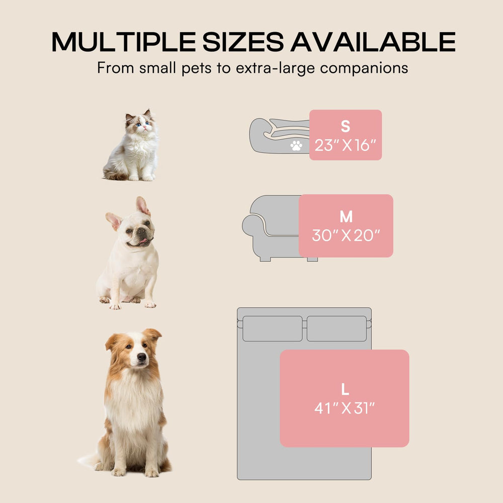 LINENLUX blanket on pet bed creates a calm nap zone.