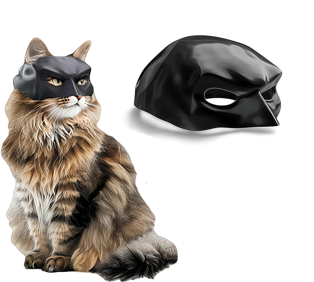 LINHUNCAT cat mask black bat style highlights night hero look for Halloween