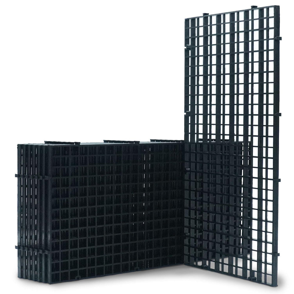 LINLAN aquarium grid plastic black highlighting tank partition and filtration setup