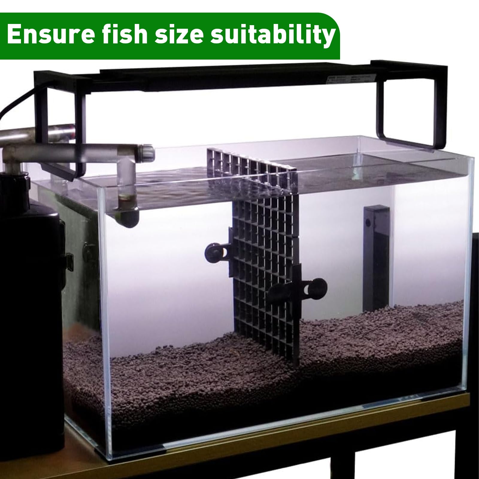 LINLAN aquascaping bottom protection grid beneath decorations in tank