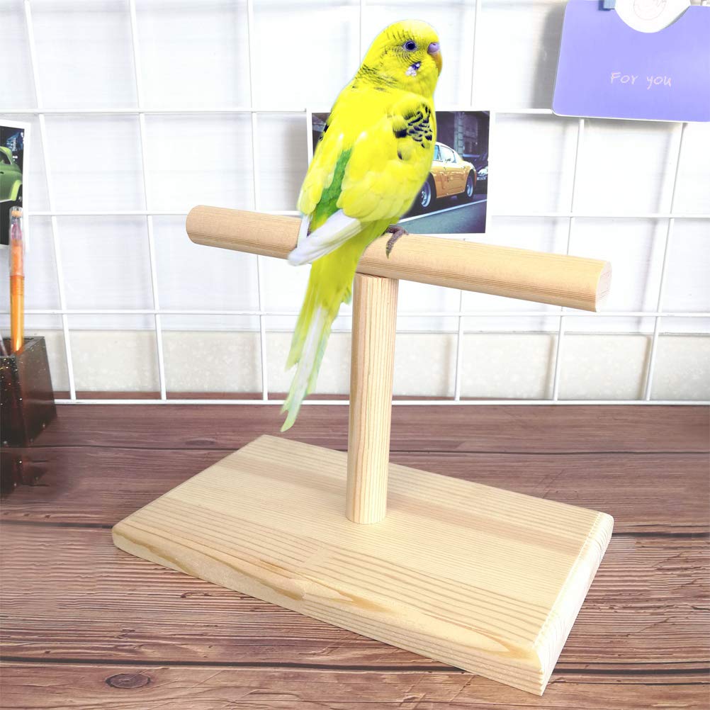 LINSHRY bird perch compatibility with parakeets and cockatiels for varied play.