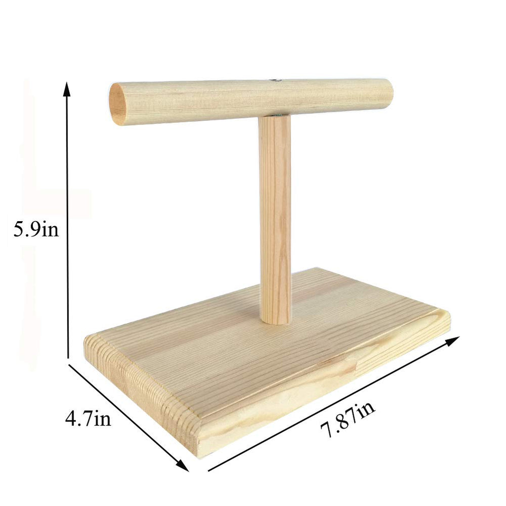 LINSHRY bird training stand pole with screws highlights portable design for travel-friendly setup.