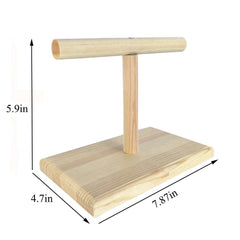 LINSHRY bird training stand pole with screws highlights portable design for travel-friendly setup.