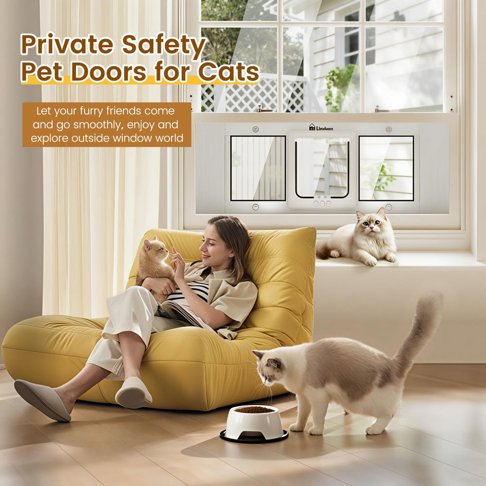 Linvivon cat door window easy install without tools