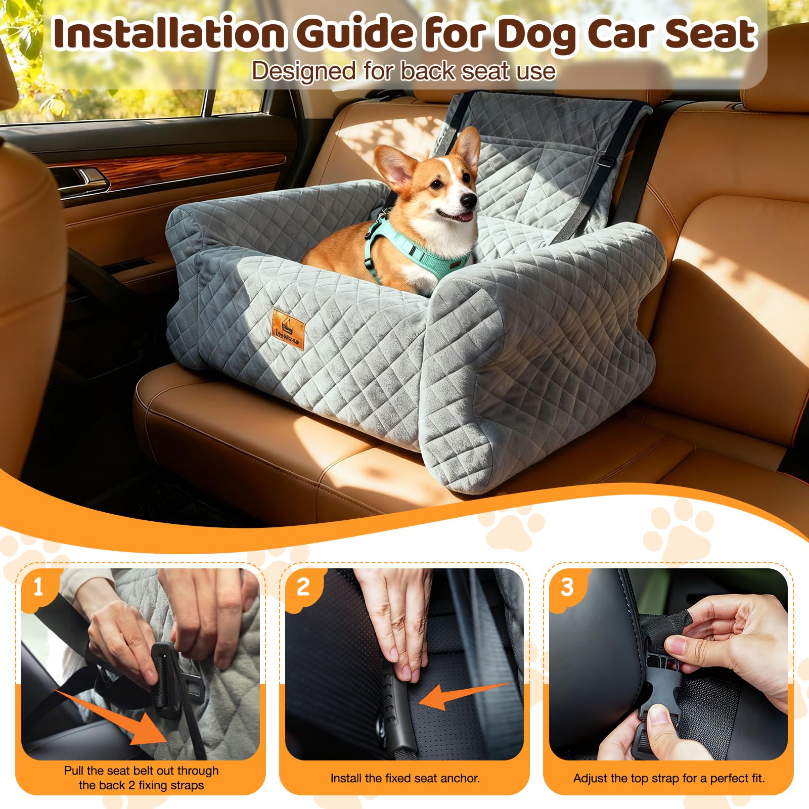Linvivon memory foam cushion delivers supportive comfort during drives.