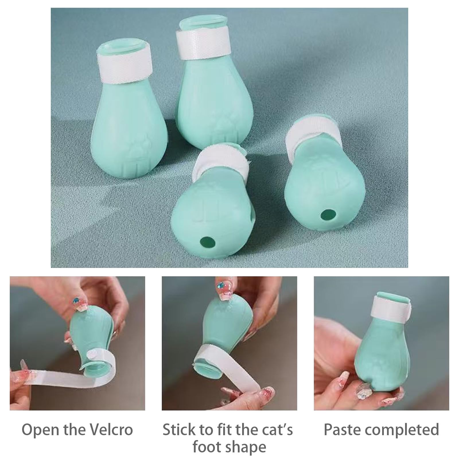 Linyuearui scratch-resistant paw boot set suitable for hospital, shop, or at-home use.